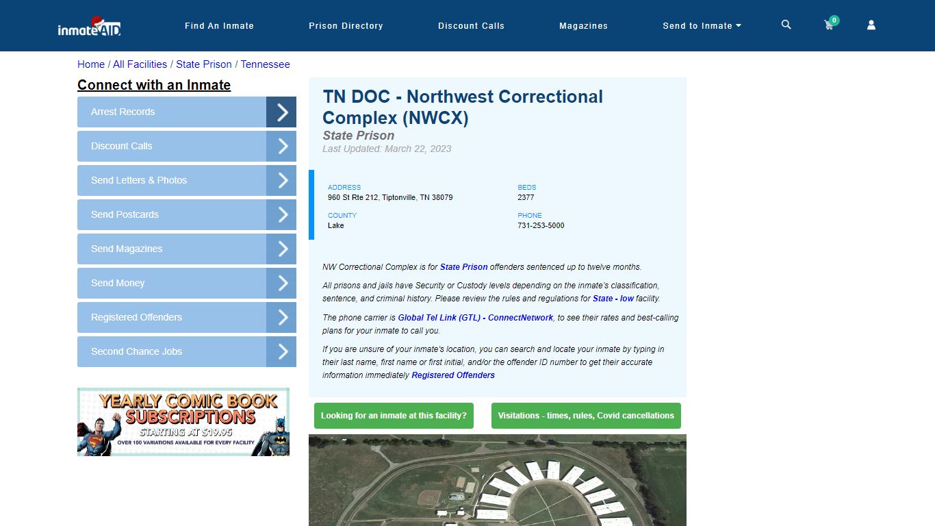 TN DOC - Northwest Correctional Complex (NWCX) & Inmate Search ...